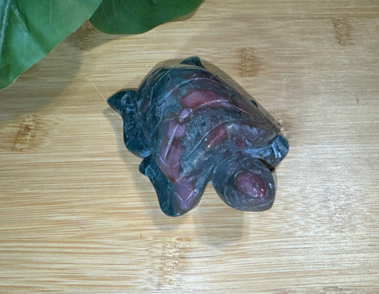 Pastel Ocean Jasper Carved Turtle