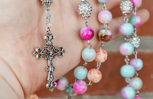 Handmade Lamp work Glass Beads and Sparkly Accent Beads
