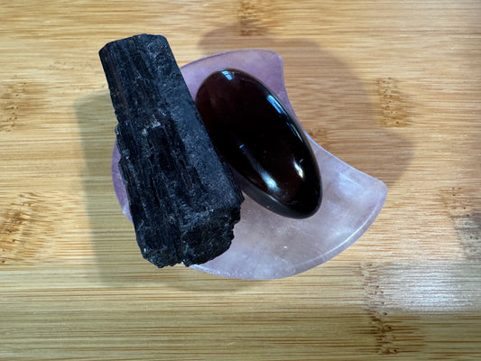 Protection Set Crystals Black Tourmaline & Smoky Quartz