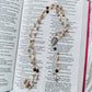 Handmade Rosary Swarovski Champagne Color Beads and Tigers Eye Devotional Beads
