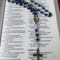 Handmade Natural Blue Sodalite and Blue Swarovski Bead Rosary. Traditional style with Italian accents