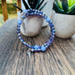 Handmade Deep Purple Austrian Crystal Goddess & Feather Bracelet