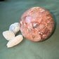 Carnelian In Quartz large sphere