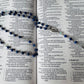 Handmade Natural Blue Sodalite and Blue Swarovski Bead Rosary. Traditional style with Italian accents