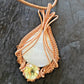 Natural Moonstone and Peridot wire wrapped pendant