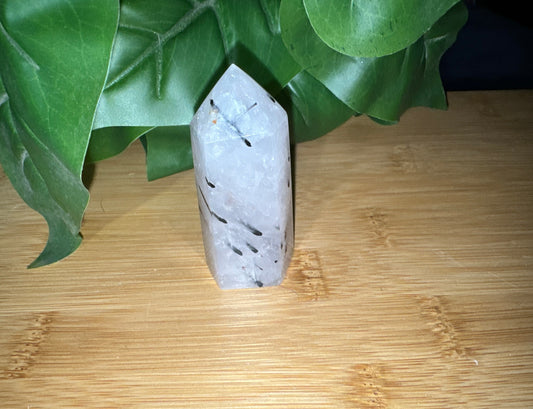 Tourminated Quartz with Beautiful Rainbow