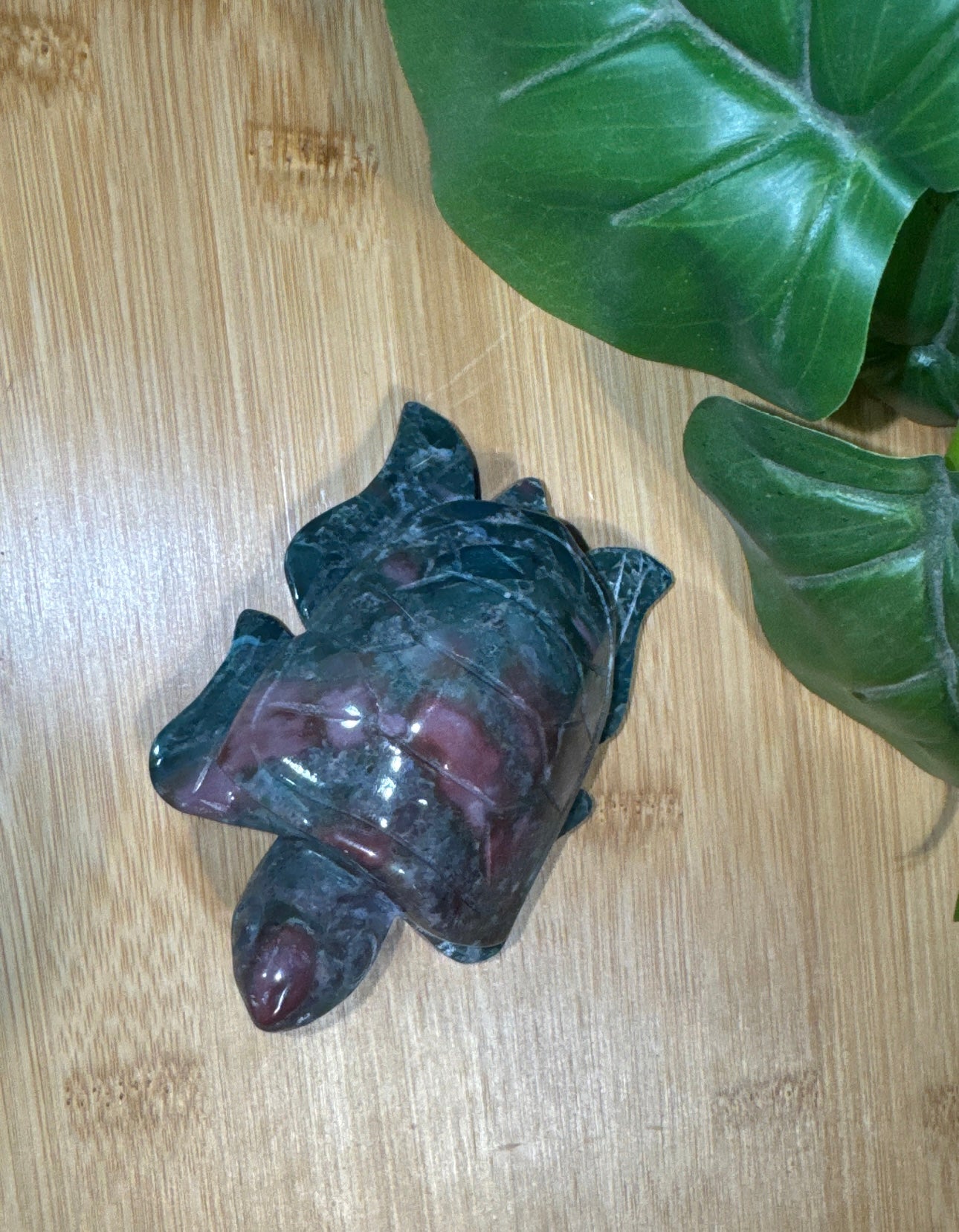 Pastel Ocean Jasper Carved Turtle