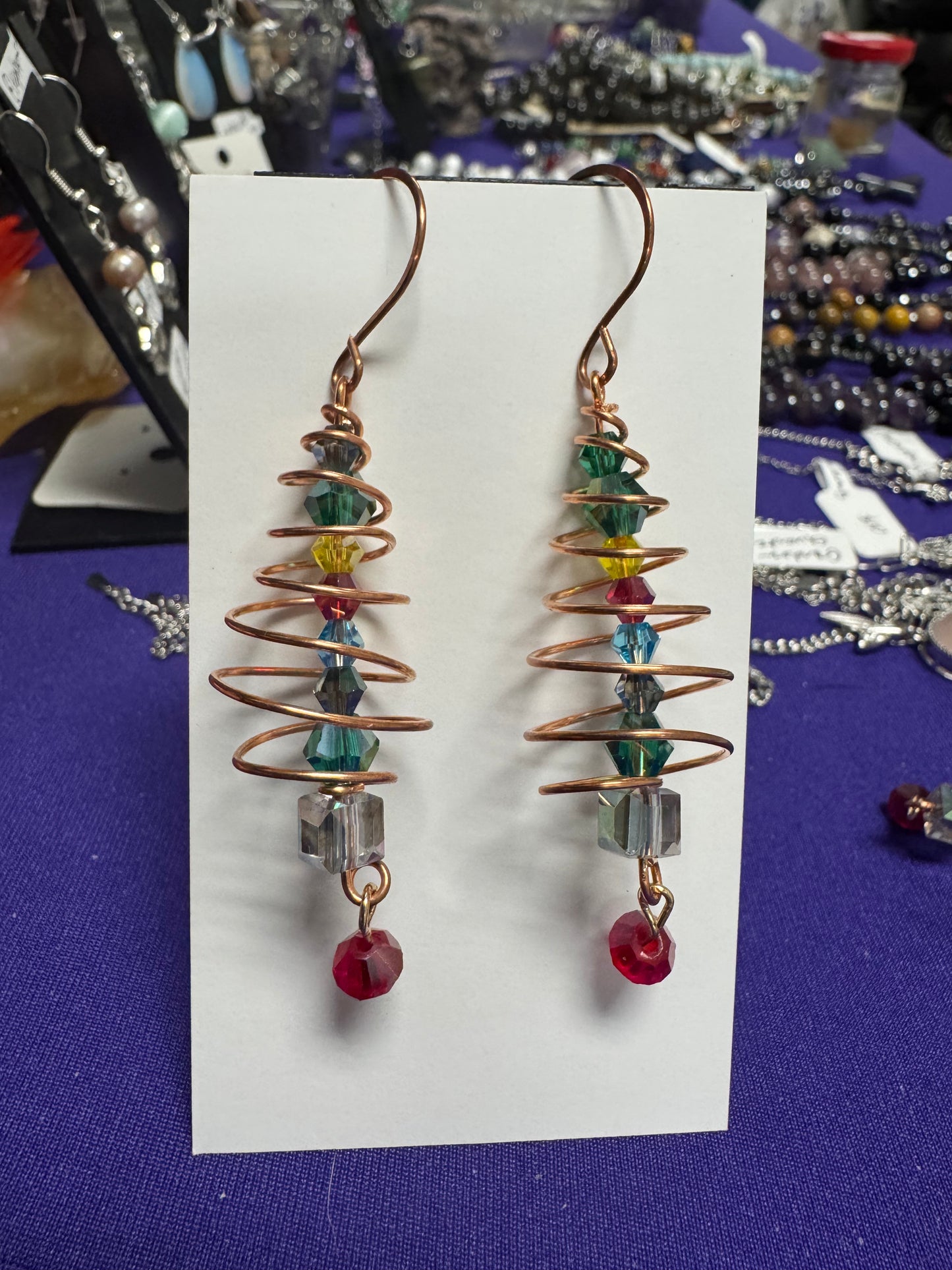 Swarovski Crystal Christmas Tree Earrings