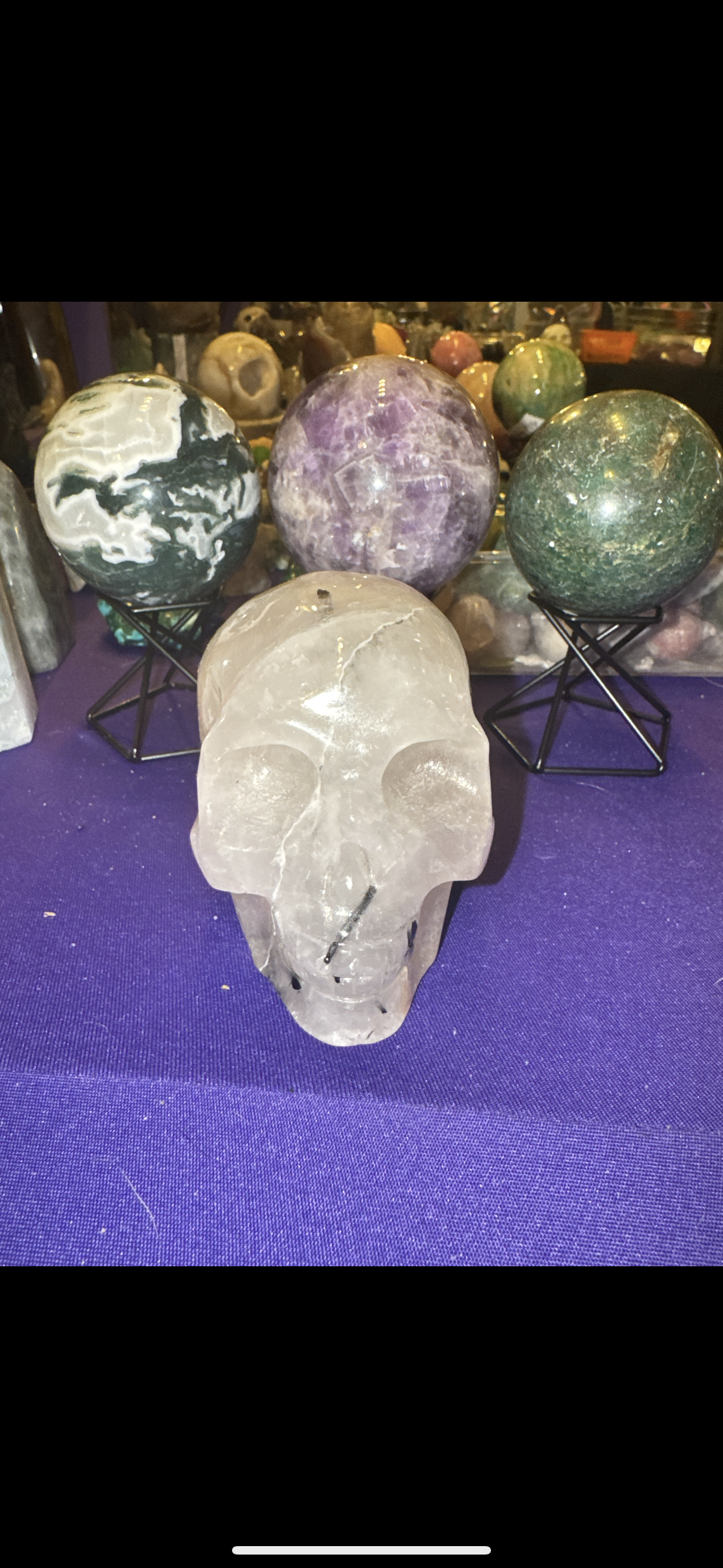 Rutilated Quartz Skull
