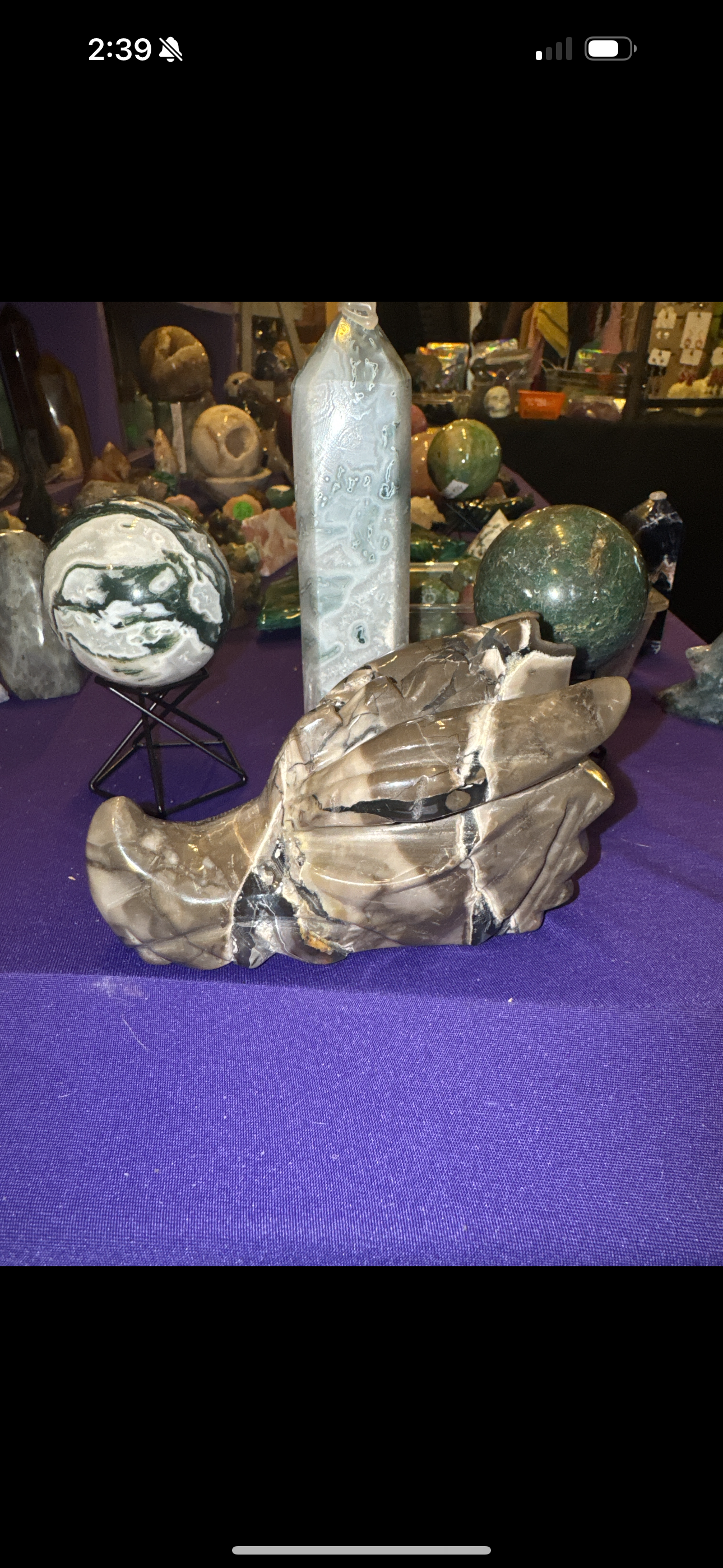 Volcanic Agate Dragon Carving