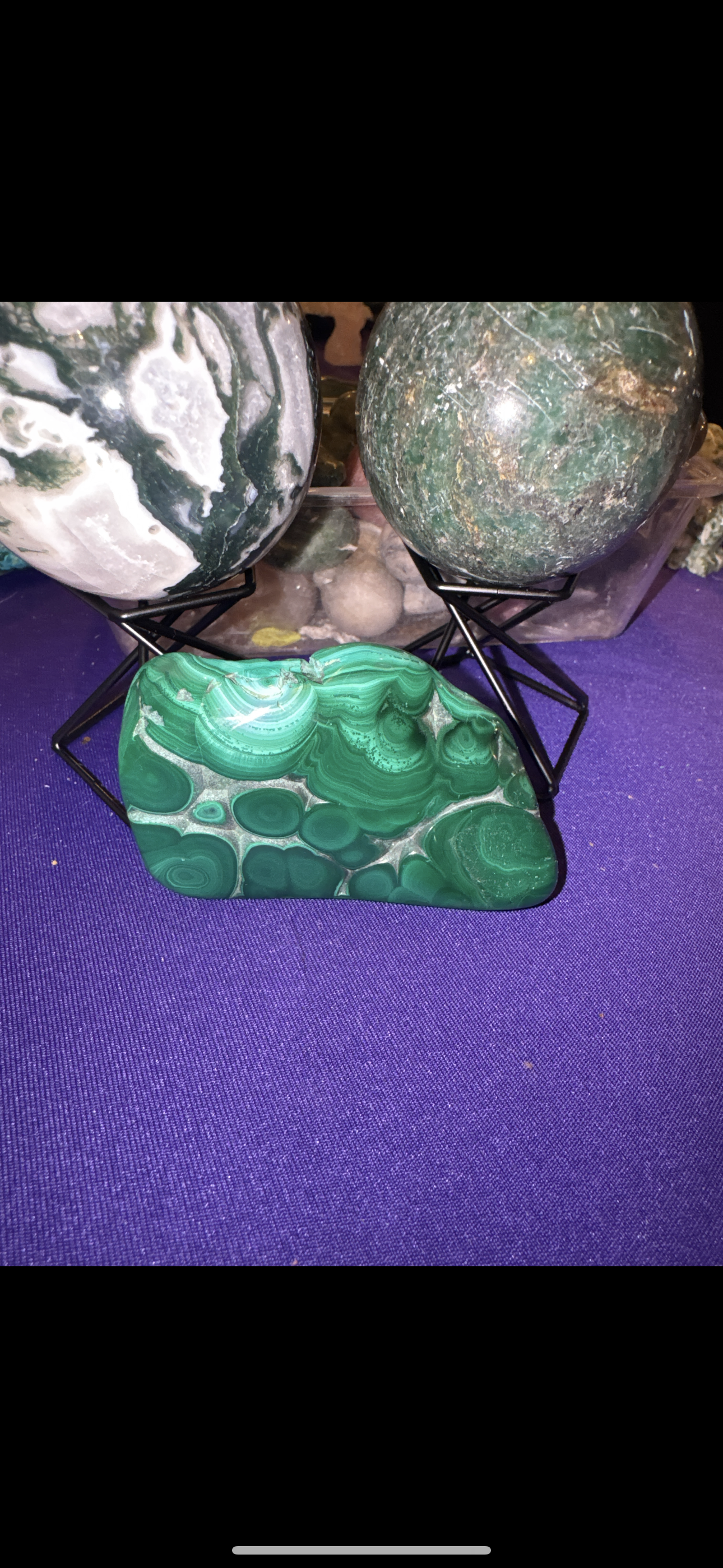Malachite Free Form with Stand