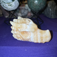 Orange Calcite Dragon Carving