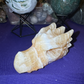 Orange Calcite Dragon Carving