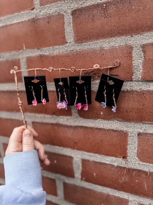 Dainty Flower Dangle Drop Earrings