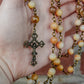 Handmade Gold Jade and Golden Rutilated Quartz Heirloom Rosary