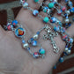 Handmade Shell Beaded Wire Wrapped Immaculate Heart of Mary Rosary