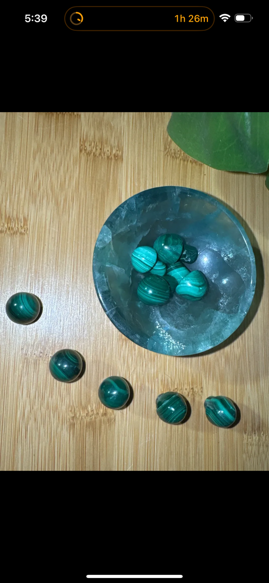 Mini Genuine Malachite Mushrooms