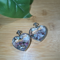 Beautiful Beveled Glass Heart w/Mixed Tourmaline Chips