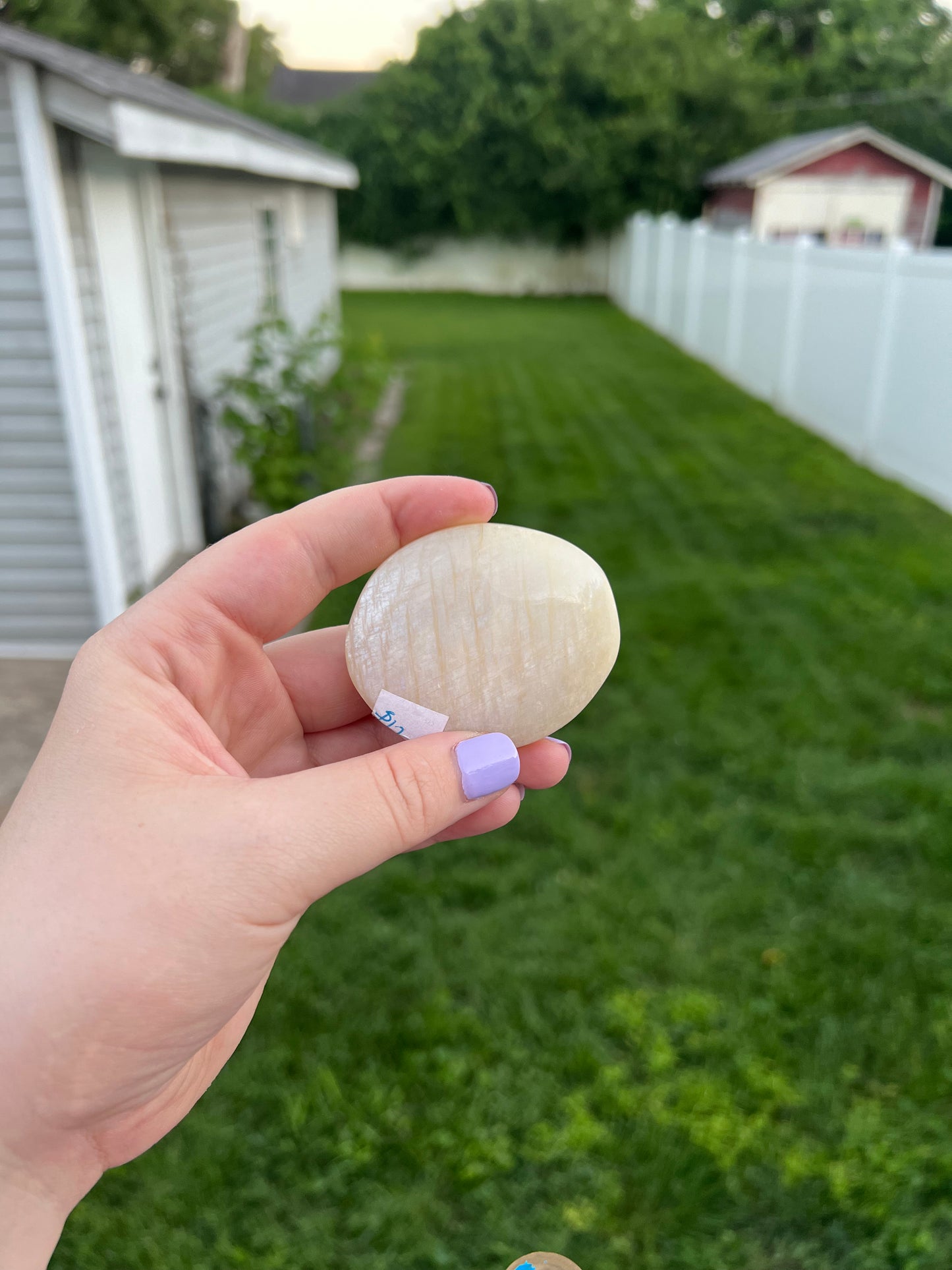 Moonstone Palm Stone