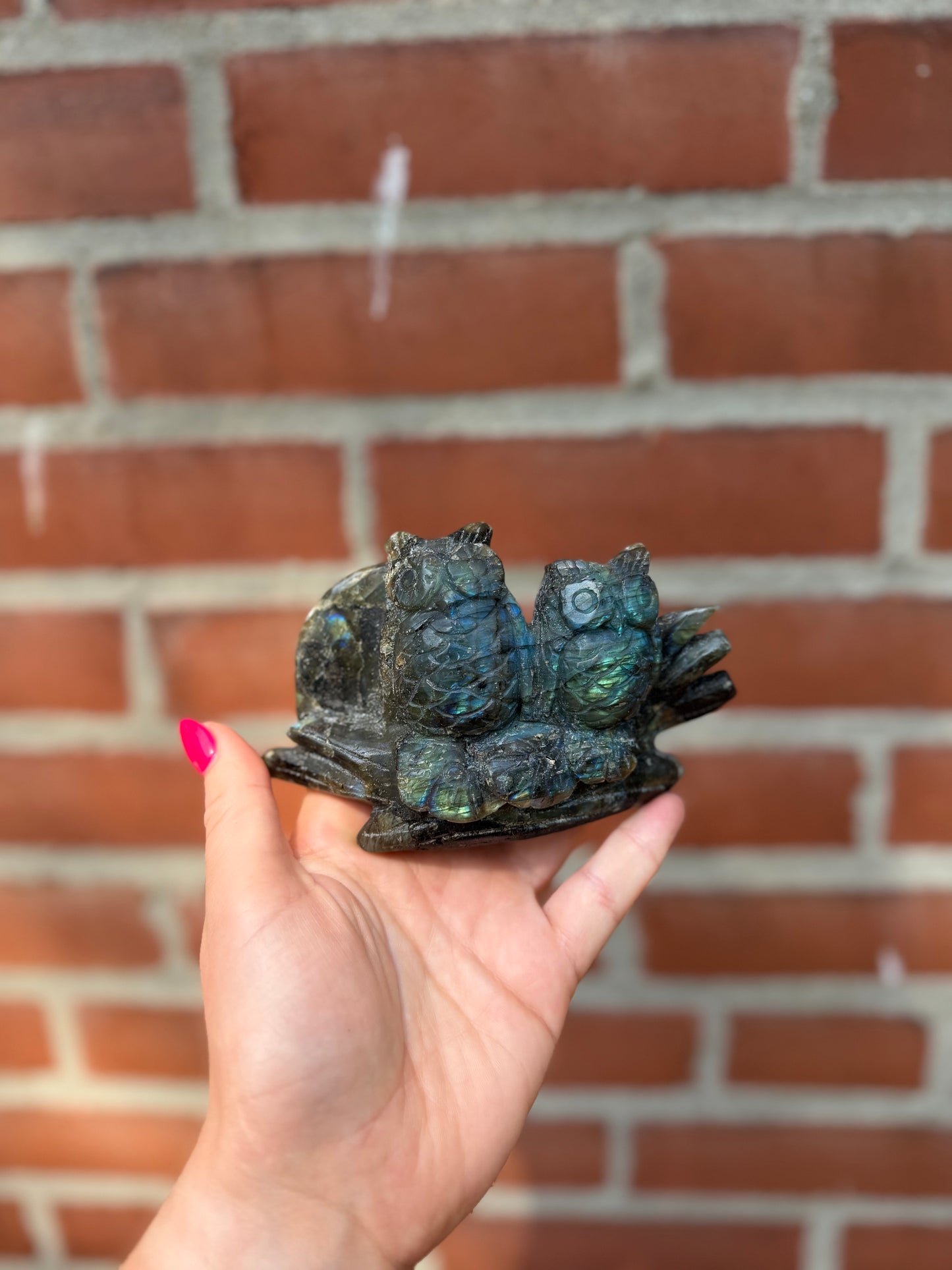 Double Labadorite Owls