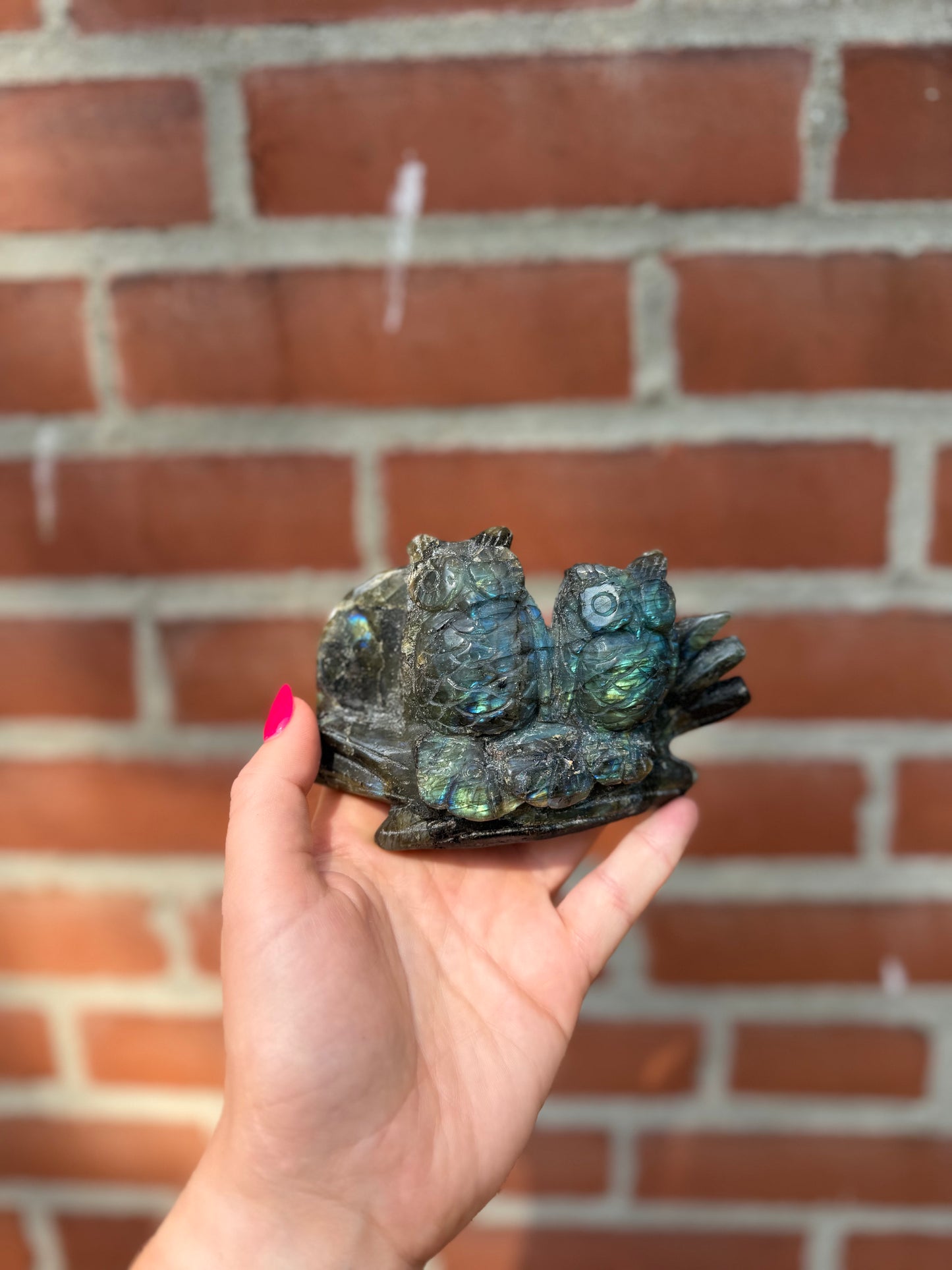 Double Labadorite Owls