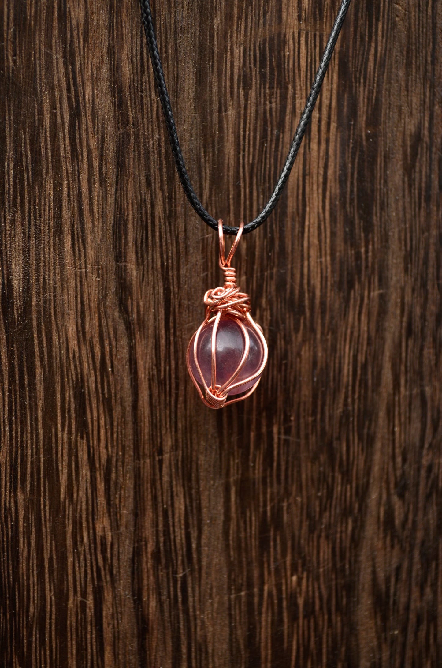 Wire Wrapped Crystal Ball Pendants