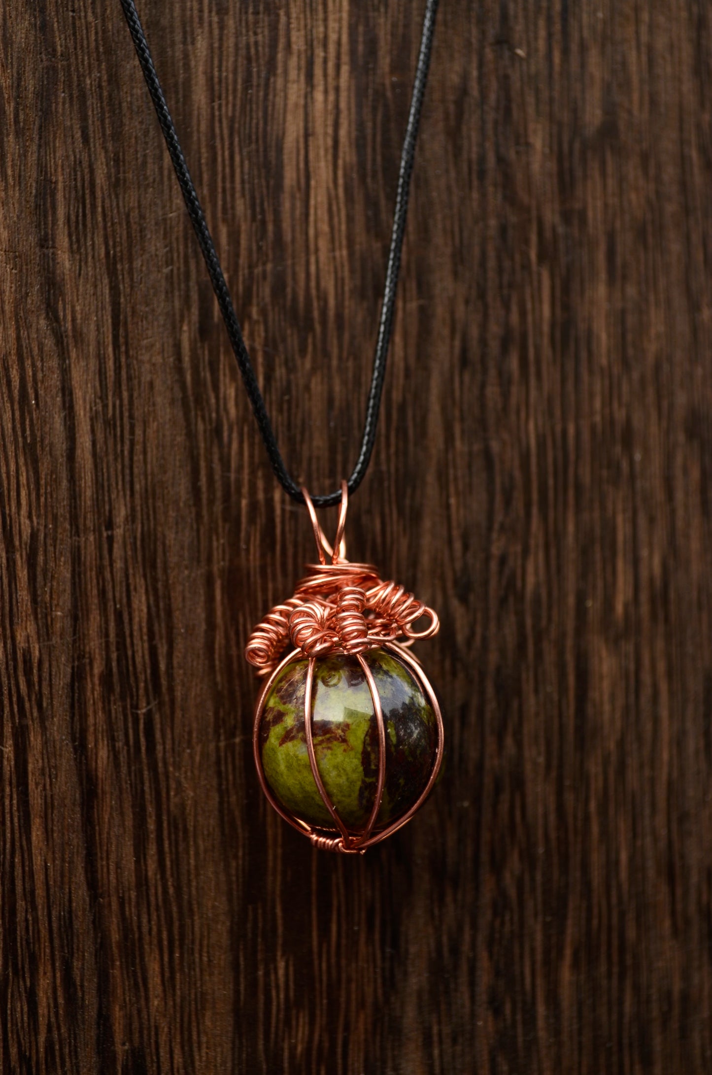 Wire Wrapped Crystal Ball Pendants