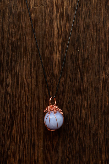 Wire Wrapped Crystal Ball Pendants