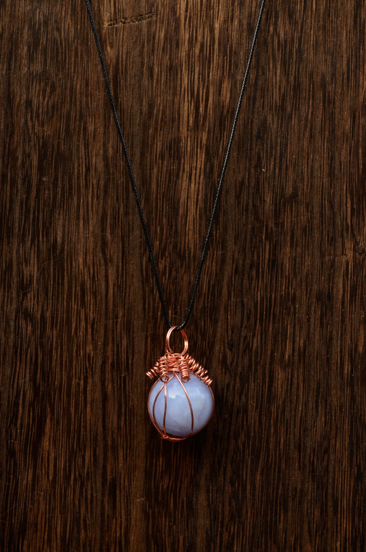 Wire Wrapped Crystal Ball Pendants
