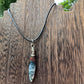 Dainty Moss Agate Pendant and Earrings