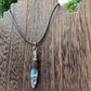 Dainty Moss Agate Pendant and Earrings