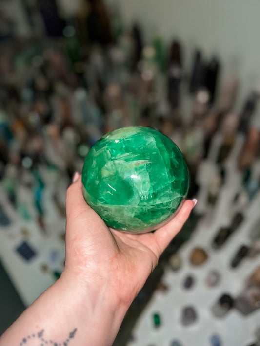 Green Flourite Sphere