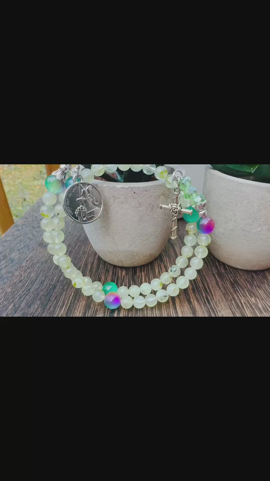 Handmade Guardian Angel Rosary Bracelet