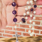 Handmade Amethyst and Swarovski Pearl Rosary